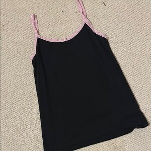 Vintage Black Fitted Camisole Top